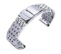 BONOOL Bracelet de montre en acier inoxydable argenté 22mm 24mm pour bracelet de montre Breitling pour bracelets de montre AVENGER NAVITIMER SUPEROCEAN
