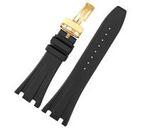 BONOOL Bracelet de montre en caoutchouc de Silicone noir pour Audemars pour Piguet Bracelet 28mm montre AP Band hommes Bracelet boucle papillon outils