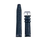 BONOOL Bracelet en cuir de vachette tissé à la main - 20 mm et 22 mm - Compatible avec les bracelets IWC - Aviateur portugais - Extrémité incurvée - En cuir véritable