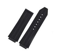 BONOOL Pour HUBLOT Classic Fusion Universe Big Bang Series Hommes Femmes Bracelet de montre en silicone noir Bracelet de route à rayures verticales 26mm * 19mm