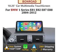 Bonroad - autoradio sans fil CarPlay Android Auto, lecteur multimédia GPS, unité centrale GPS, pour BMW série 1 E81 E82 E87 E88 2004-2012 NO Factory Screen