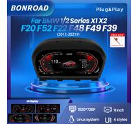 BONROAD LCD groupe d'instruments numériques CarPlay Android Auto pour BMW série 1/2 F20 F21 F52 F22 X1 F48 F49 X2 F39 panneau de tableau de bord With CarPlay(Without HUD)
