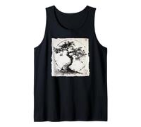 Bonsaï Abstrait Japonais Sumi-e Zen Enso Art Débardeur