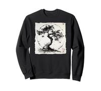 Bonsaï Abstrait Japonais Sumi-e Zen Enso Art Sweatshirt