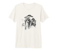 Bonsaï Arbre Asiatique Paysage Tranquille Vintage Nature T-Shirt Haut de Gamme