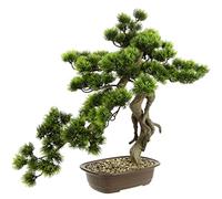 Bonsaï Arbre décoratif artificiel dans un bol - Plante artificielle japonaise - Plante verte décorative comme un vrai grand arbre décoratif - Plante décorative - Bol à bonsaï - Arbres exotiques -