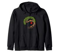 Bonsaï Arbre Japonais Soleil Rouge Minimaliste Zen Silhouette Art Sweat à Capuche