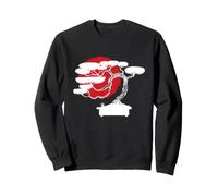Bonsaï Arbre Japonais Soleil Rouge Minimaliste Zen Silhouette Art Sweatshirt