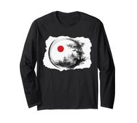 Bonsaï Arbre Lune Cercle Minimaliste Japonais Zen Art Design Manche Longue