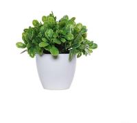 Bonsaï artificiel avec feuilles d'argent ressemblant à des pothos pour salon, intérieur, table, étagère style (H)