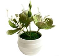 Bonsaï artificiel en fleurs de cerisier pour étagère de bureau, décoration de maison, de bureau, d'événement de mariage et accessoire photo ()