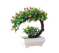 Bonsaï artificiel en pot pour décoration d'intérieur ou de bureau Couleur 1#