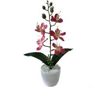 Bonsaï artificiel réaliste de 37,5 cm de haut, fleur synthétique en soie pour décoration de bureau, maison, bureau, mariage, arrière-plan, plusieurs couleurs (rouge vif)