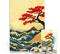 Bonsaï au-Dessus des Vagues Puzzles 1000 pièces pour Adultes Jouet éducatif d'apprentissage Cadeau d'œuvre d'art 38x26cm