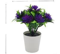 Bonsaï de lotus artificiel en pot pour décoration d'intérieur moderne, y compris le salon, la chambre à coucher, le bureau (H)
