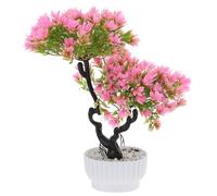 Bonsaï de Pin Artificiel Rose, Ornement d'arbre de Simulation Intérieur