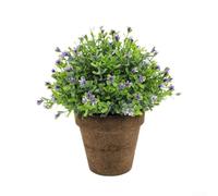 Bonsaï décoratif en pot artificiel adapté pour les bureaux ou les étagères, créé pour améliorer les espaces intérieurs avec une verdure naturelle (violet)