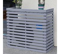 Bonsai Design Housse en bois pour climatiseur d'extérieur - Protection élégante pour climatiseur d'extérieur | Cadre en maille pour tous les temps | Parfait pour les jardins, les patios et plus encore