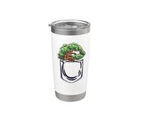 Bonsaï esthétique avec poche bombée, design amusant, bonsaï Gobelet isotherme en acier inoxydable double paroi