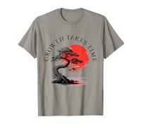 Bonsaï Growth Takes Time Citation d'art japonais vintage T-Shirt