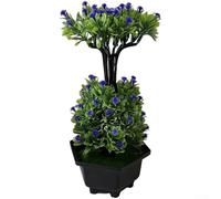 Bonsaï gypsophile double couche en maille pour cheminée et étagère dans les maisons, les bureaux et les environnements (orchidée violette)