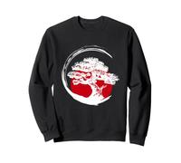 Bonsaï Japonais Enso Soleil Rouge Minimaliste Zen Art Design Sweatshirt
