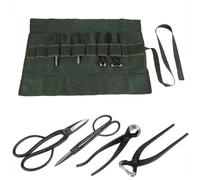 Bonsaï Outil Kit, 4 Pcs Branche Coupe Ciseaux Pinces Jardin Outils De Coupe Heavy Duty avec Pierre À Aiguiser en Roll-up Poche