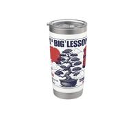 Bonsaï Petit arbre Big Leçons Graphique japonais Gobelet isotherme en acier inoxydable double paroi