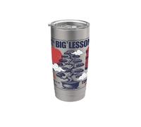 Bonsaï Petit arbre Big Leçons Graphique japonais Gobelet isotherme en acier inoxydable double paroi
