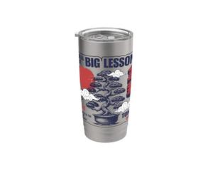 Bonsaï Petit arbre Big Leçons Graphique japonais Gobelet isotherme en acier inoxydable double paroi