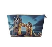 Bonsaï Plante Portable en Cuir Voyage Cosmétique Sac de Toilette Sac de Rangement Imperméable, Tower Bridge à Londres, Taille unique