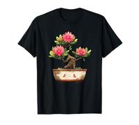 Bonsaï Souriant Kawaii avec Fleurs Roses T-Shirt