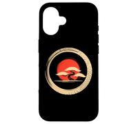 Bonsai Tree Samurai Art in Japanese Zen Buddhist Enso Circle Coque pour iPhone 16