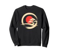 Bonsai Tree Samurai Art in Japanese Zen Buddhist Enso Circle Sweatshirt
