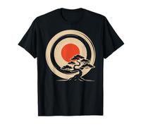 Bonsai Tree Samurai Art in Japanese Zen Buddhist Enso Circle T-Shirt