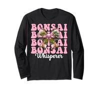 Bonsaï Whisperer Arbre Japonais Zen Fille Maman Coquette Bow Manche Longue
