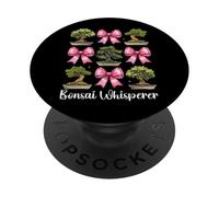 Bonsaï Whisperer Arbre Japonais Zen Fille Maman Coquette Bow PopSockets PopGrip Adhésif