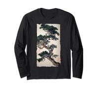 Bonsaï Zen Peinture à l'Encre Japonaise Vintage Art Cadeau Manche Longue