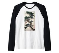 Bonsaï Zen Peinture à l'Encre Japonaise Vintage Art Cadeau Manche Raglan