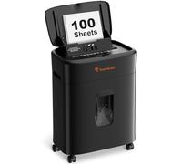 Bonsaii Destructeur de Documents, Coupe Micro-particulaire P4, Alimentation Automatique Jusqu’à 100 Feuilles, Anti-Bouchon, 30 Min en continu, réservoir de 16L - pour Bureau et Domicile, C231-D