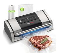 Bonsenkitchen Machine Sous Vide Alimentaire 15 L/min, Avec Clip Pour Sac et Coupe-sac Intégré, Pour La Cuisson Sous Vide et La Préparation des Aliments, Fermeture Rapide Haute Performance-VS5100