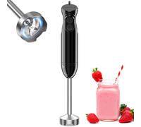 Bonsenkitchen Mixeur Plongeant 1000W, Mixeur Plongeur en Acier Inoxydable, 2 Vitesses, 4 lames, Facile pour Aliments pour Bébés, Soupe, Purée et Sauce, Noir