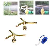 Bonseor 2/3/4 Arm Automatic Rotary Sprayer, 360 Degree Rotation Irrigation System Sprinkler Head, Garden Sprinklers for Small Areas (3-Arm,2pcs)