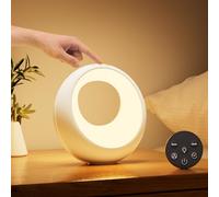 Bonsery Lampe de chevet avec télécommande et minuterie, lampe tactile sans fil avec batterie de 2000 mAh, 15 à 80 heures d'autonomie, couleurs RVB et 9 modes, veilleuse d'allaitement à intensité