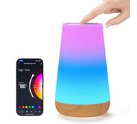 Bonsery Smart LED Lampe de Chevet Tactile Dimmable, RGBICWW Lampe de table WiFi Veilleuse Enfants Fonction avec Alexa, Google Assistant et Tuya Smart APP, 32 modes et 2700-6500K avec minuterie
