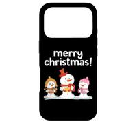 Bonshommes de Neige Mignons de Noël Joyeux Noël Chœur Vacances Neige Coque pour iPhone 17 Pro