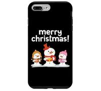 Bonshommes de Neige Mignons de Noël Joyeux Noël Chœur Vacances Neige Coque pour iPhone 7 Plus/8 Plus