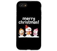 Bonshommes de Neige Mignons de Noël Joyeux Noël Chœur Vacances Neige Coque pour iPhone SE (2020) / 7/8