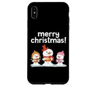 Bonshommes de Neige Mignons de Noël Joyeux Noël Chœur Vacances Neige Coque pour iPhone XS Max