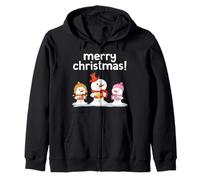 Bonshommes de Neige Mignons de Noël Joyeux Noël Chœur Vacances Neige Sweat à Capuche